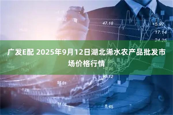 广发E配 2025年9月12日湖北浠水农产品批发市场价格行情
